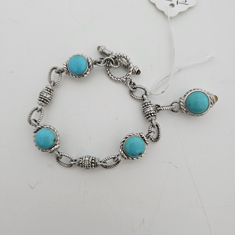 Judith Ripka Turquoise, Sterling, Size: Cabochon