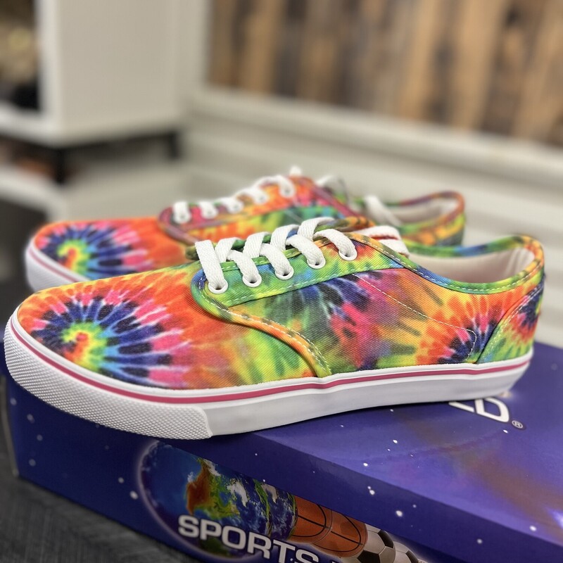 NWT Colorful Tiedye Shoes, Size: 10