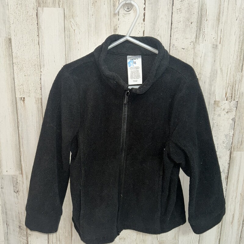 3T Black Zip Jacket, Black, Size: Girl 3T