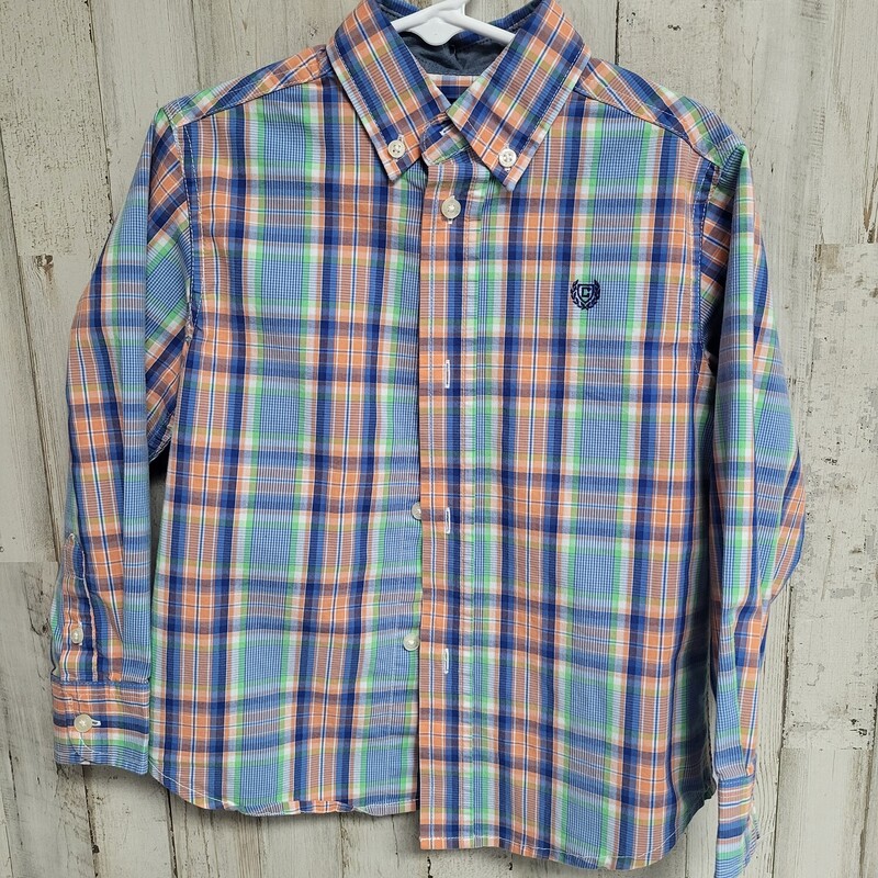 5 Orange/Blue Button Up