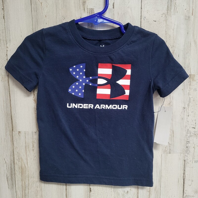 18M Navy Flag Logo Tee