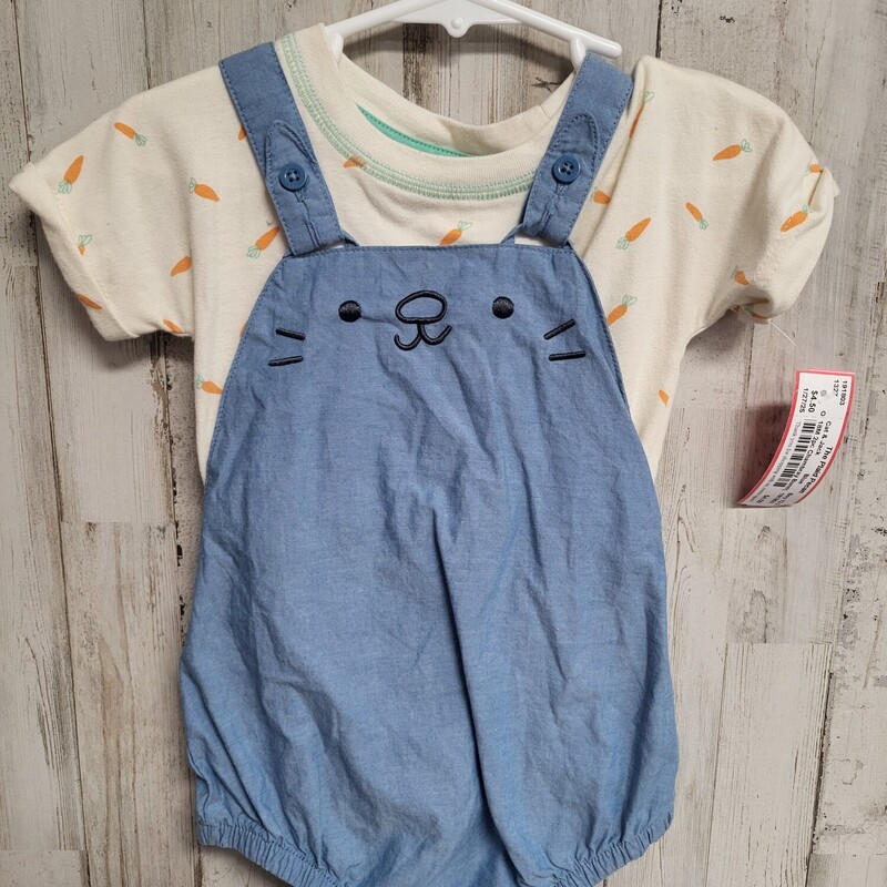 18M 2pc Chambray Bunny Bu