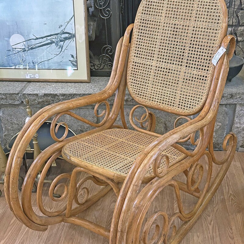 Bentwood Cane Seated Rocker
44 In Tall x 24 In Wide x 43 In Deep