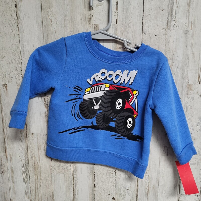 12M Blue Vroom Sweatshirt