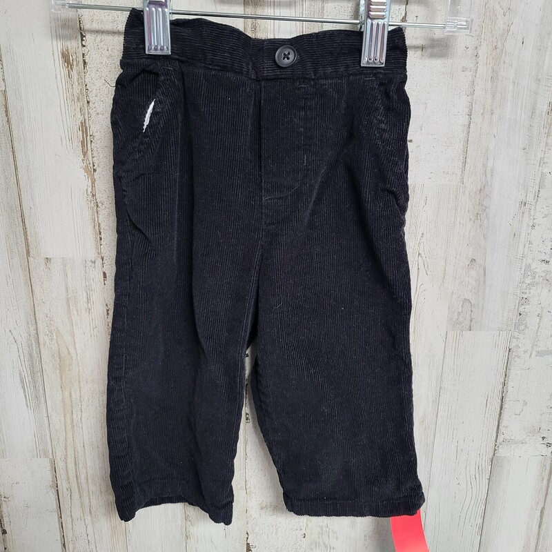 12M Black Corduory Pants