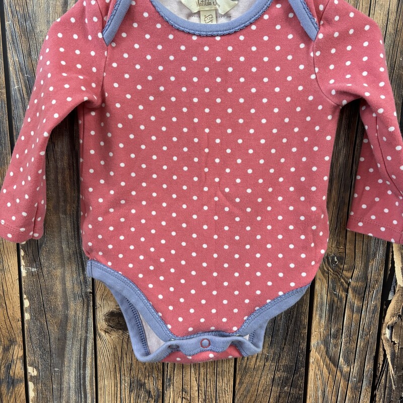 Matilda Jane Pink Dot Onesie, Size: 6-12m