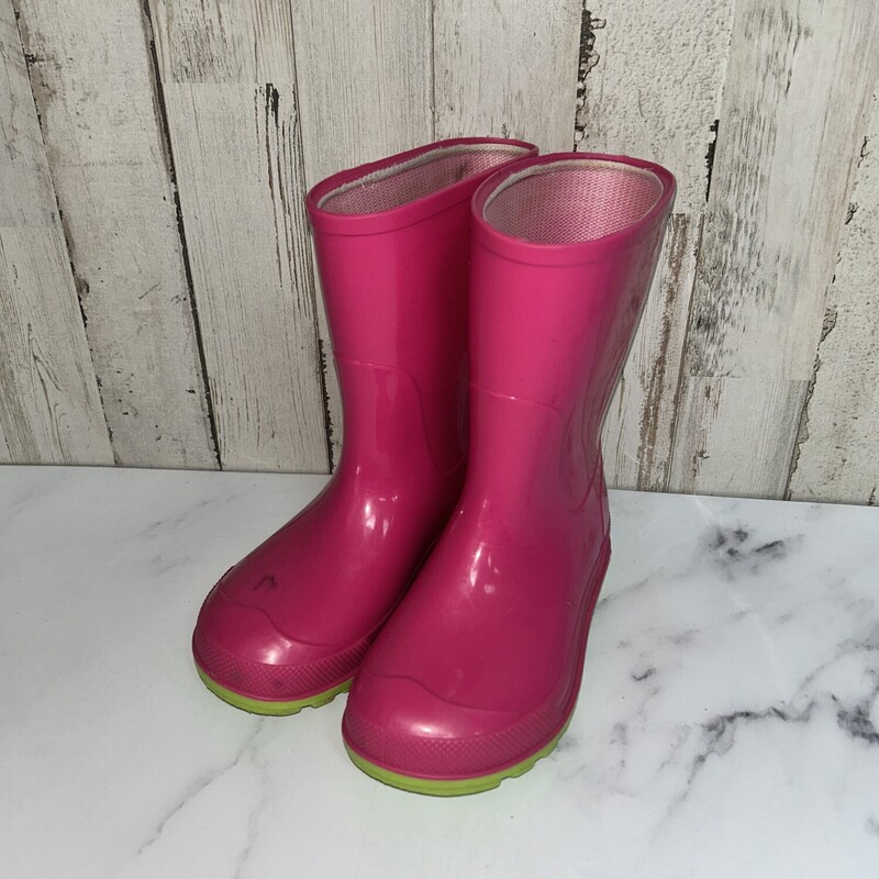 7/8 Pink Rain Boots, Pink, Size: Shoes 7