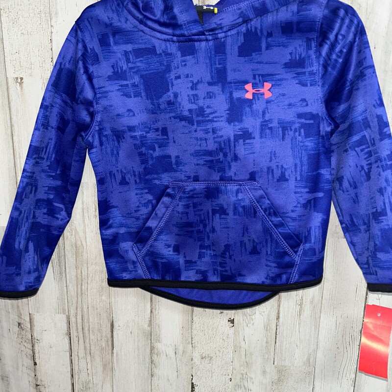 2T Blue Printed Hoodie, Blue, Size: Girl 2T