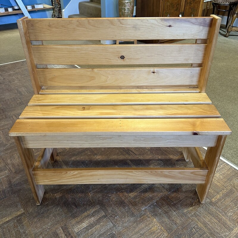 Wooden Slat Bench