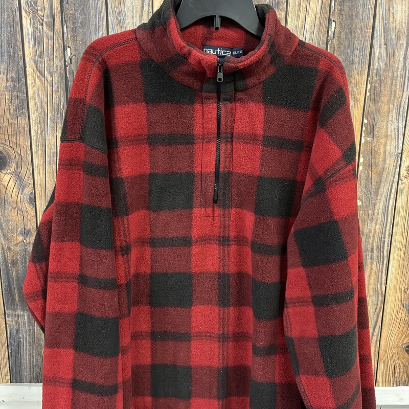 Red Black Nautica Pullover, Size: XL