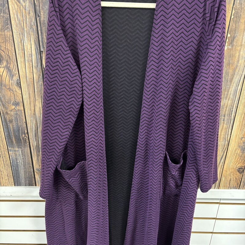 Long Purple Cardigan Lula, Size: L