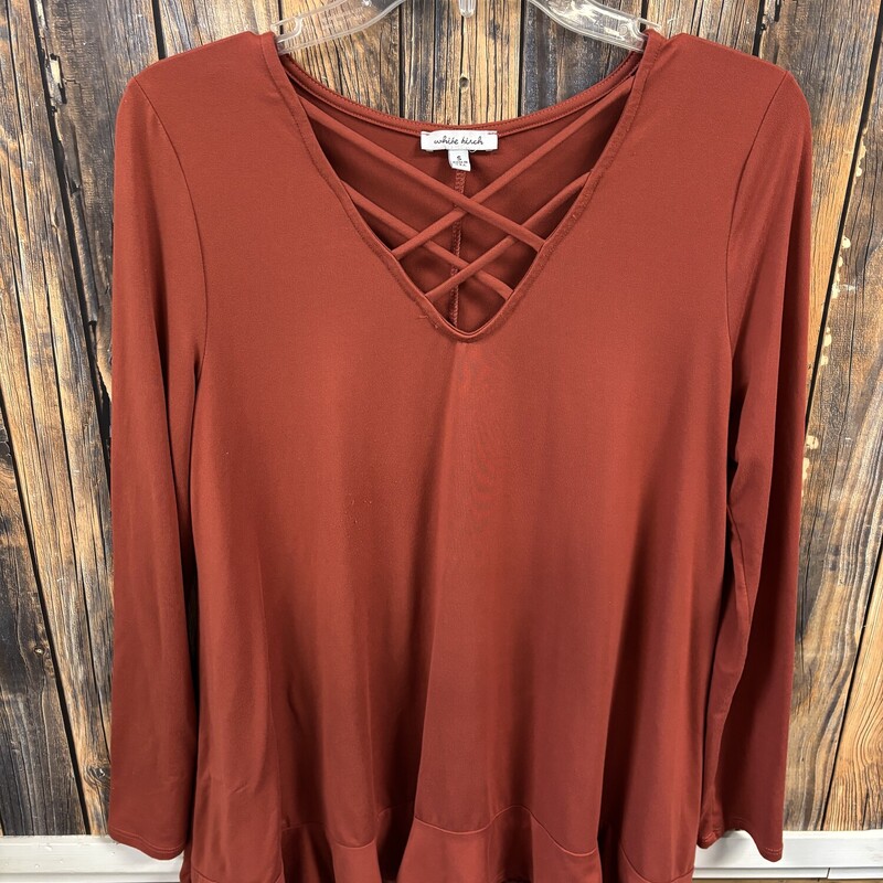 Orange Cross Front Shirt, Size: S