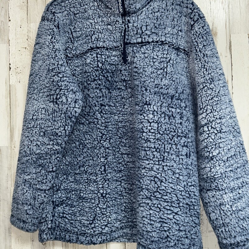 L Blue Sherpa Pullover