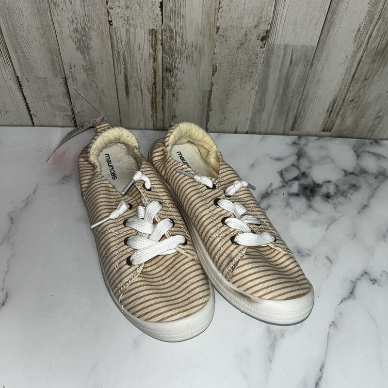 A8 Tan Striped Sneakers