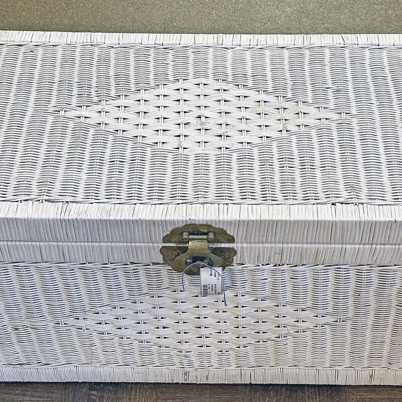 White Wicker Trunk