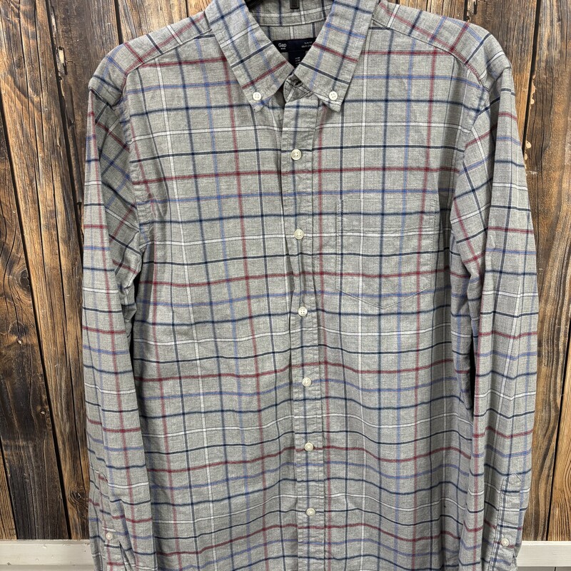 Gray Red Blue Gap Shirt, Size: M