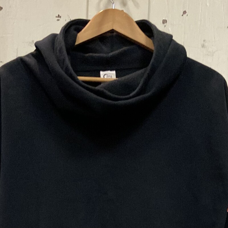 Blk Cowl Hood Swtshirt