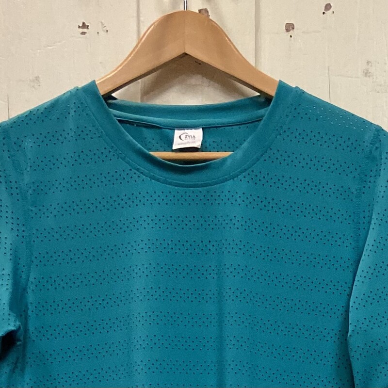 Teal Perf LS Top