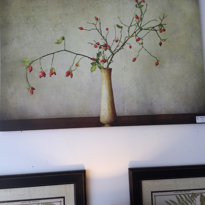 Rosehip & Vase Canvas,
Multi,
Size: 39 X 27.5 In