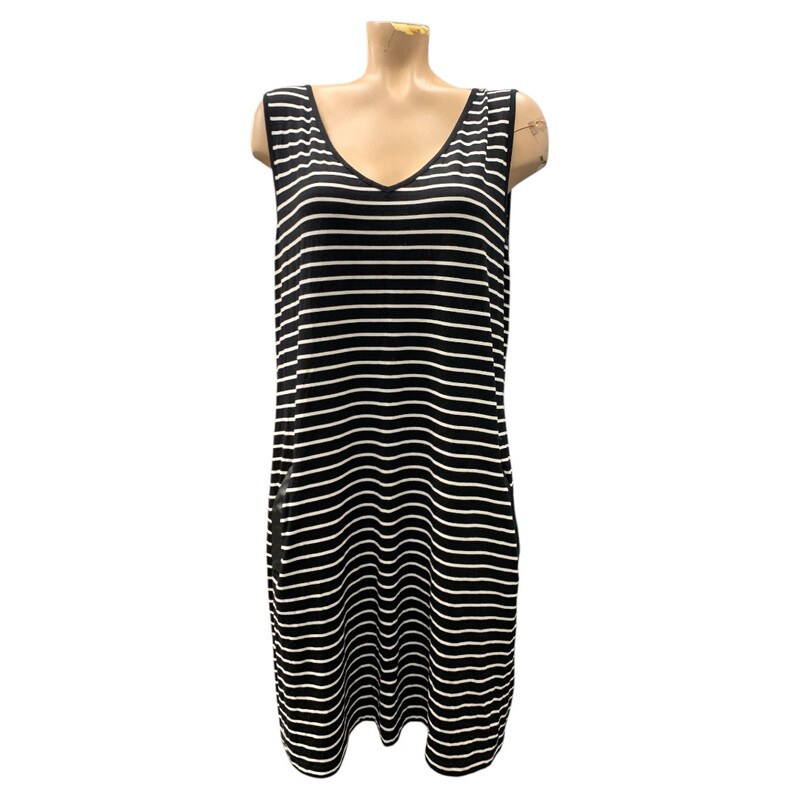 Tricotto Dress, Blk/whit, Size: XL