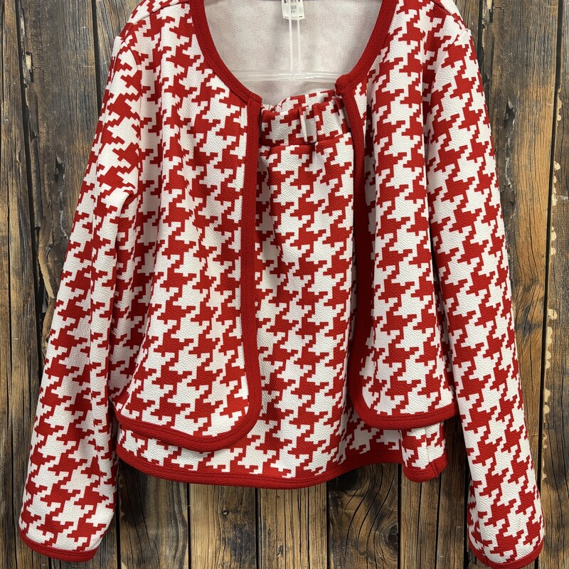 Red White Skirt And Jacke, Size: 9Y