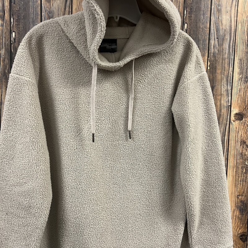 Tan Furry Hoodie, Size: Small