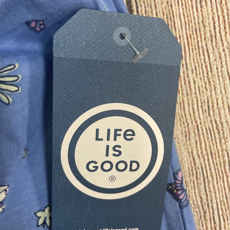 New Life Is Good Shorts, Blue, Size: XL