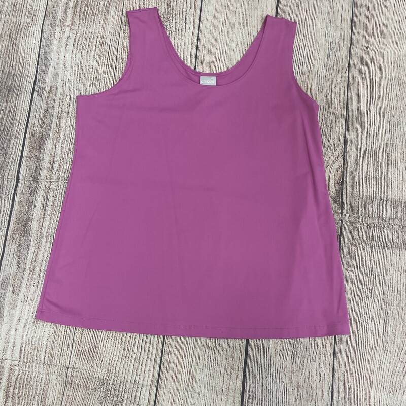 Chicos Tank, Purple, Size: XL