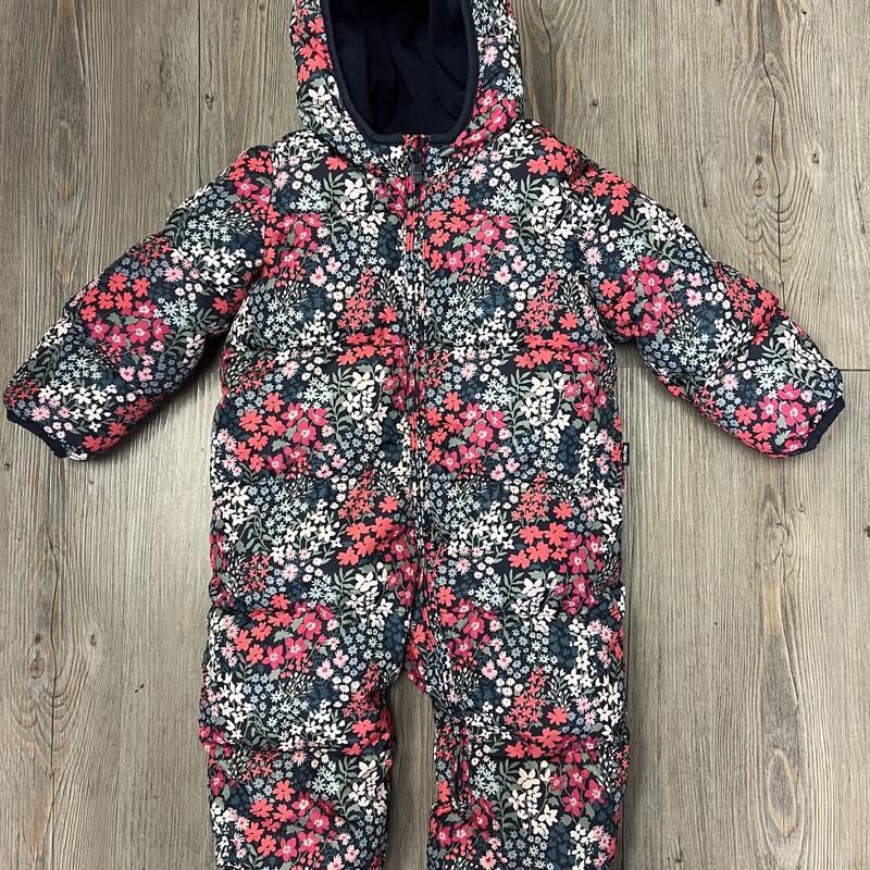 GAP Fleece Lined Snowsuit, Floral, Size: 12-18M