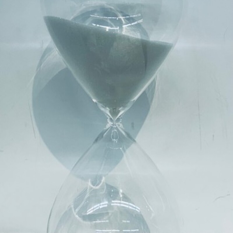 Large Glass Sand Timer
Clear White Size: 6 x 15H