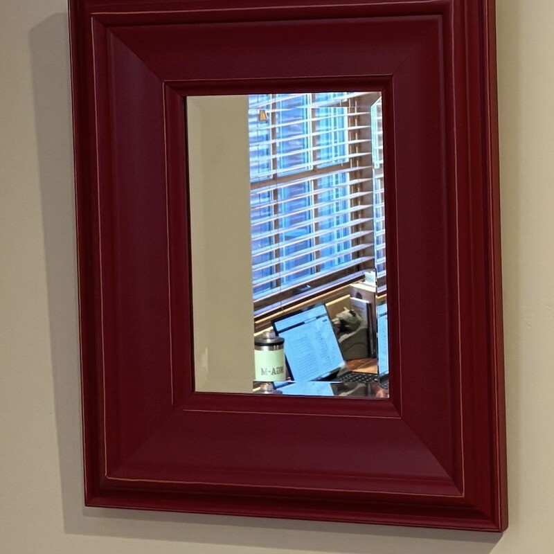 Red Wood Framed Mirror