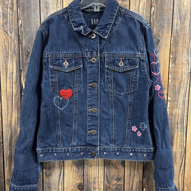 Gap Heart Jean Jacket, Size: 12