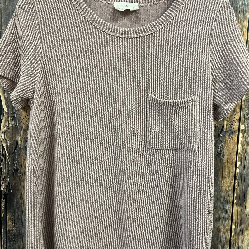 Blush Ribbed Shirt, Size: Small