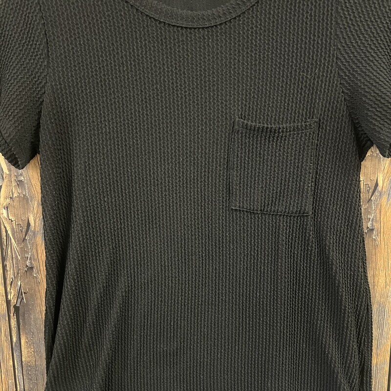 Black Ribbed Shirt, Size: Small