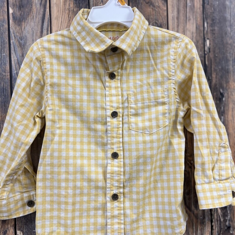 Yellow Check Cat/jack Shi, Size: 2t