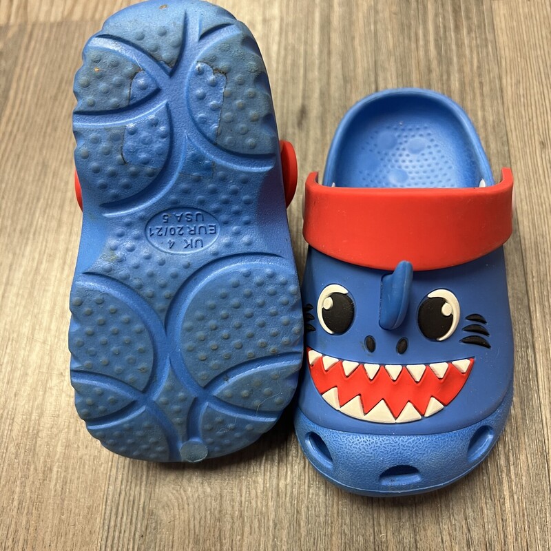 Crocs Baby Shark, Blue, Size: 5T