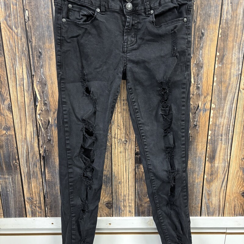 Black Ripped Jeans, Size: 3, Almost Famous