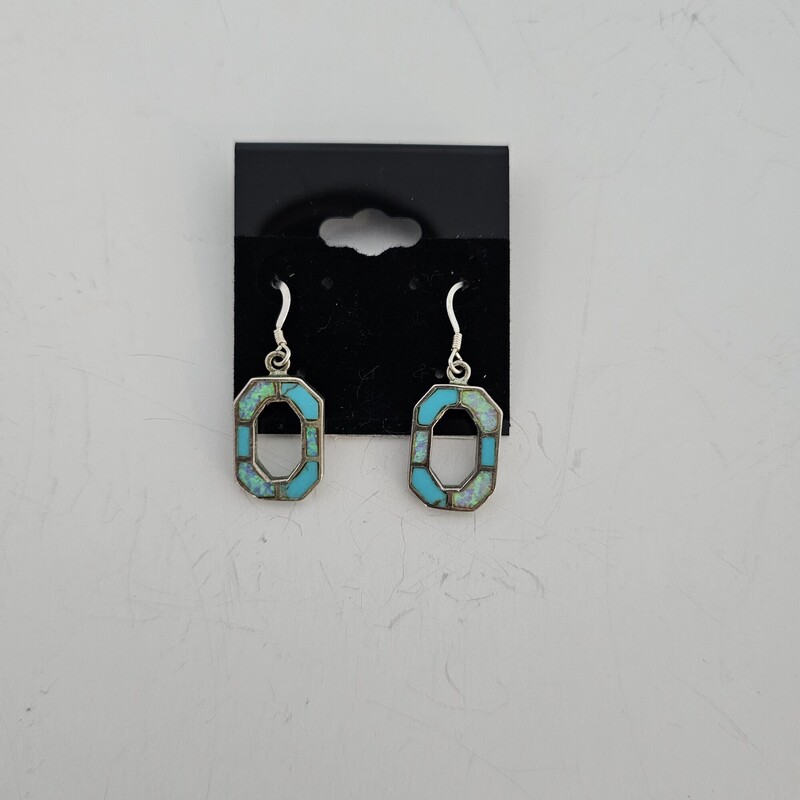 Opal Turquoise Inlay, Sterling, Size: O