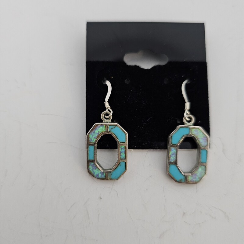 Opal Turquoise Inlay, Sterling, Size: O