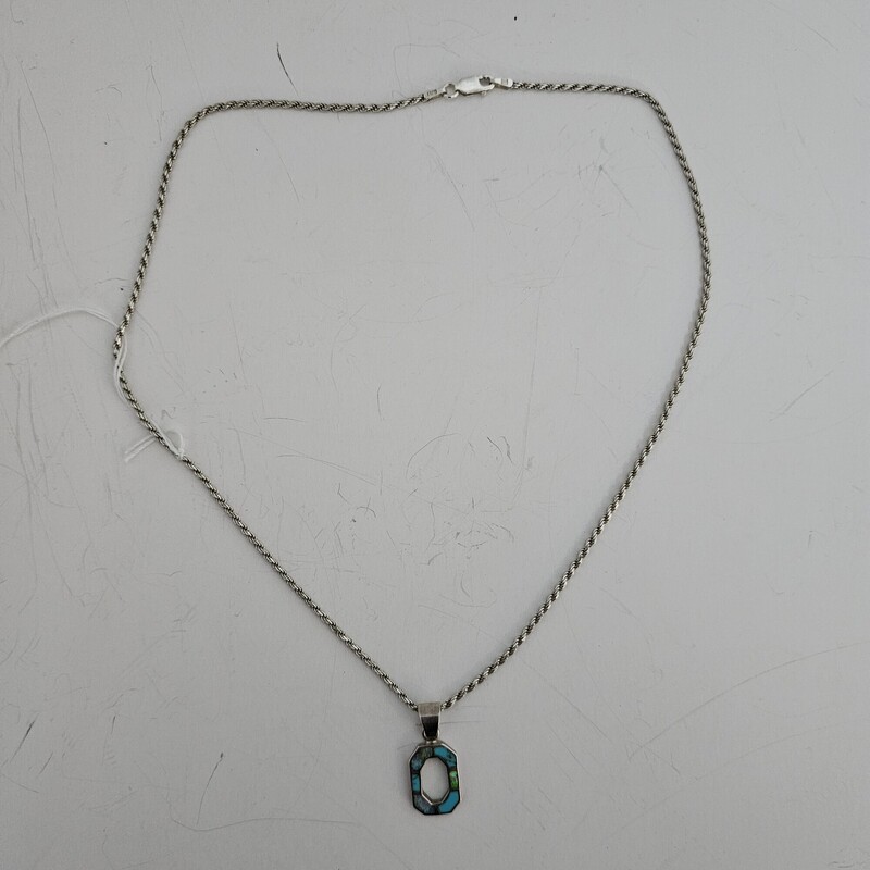 Opal Turquoise Inlay, Sterling, Size: O