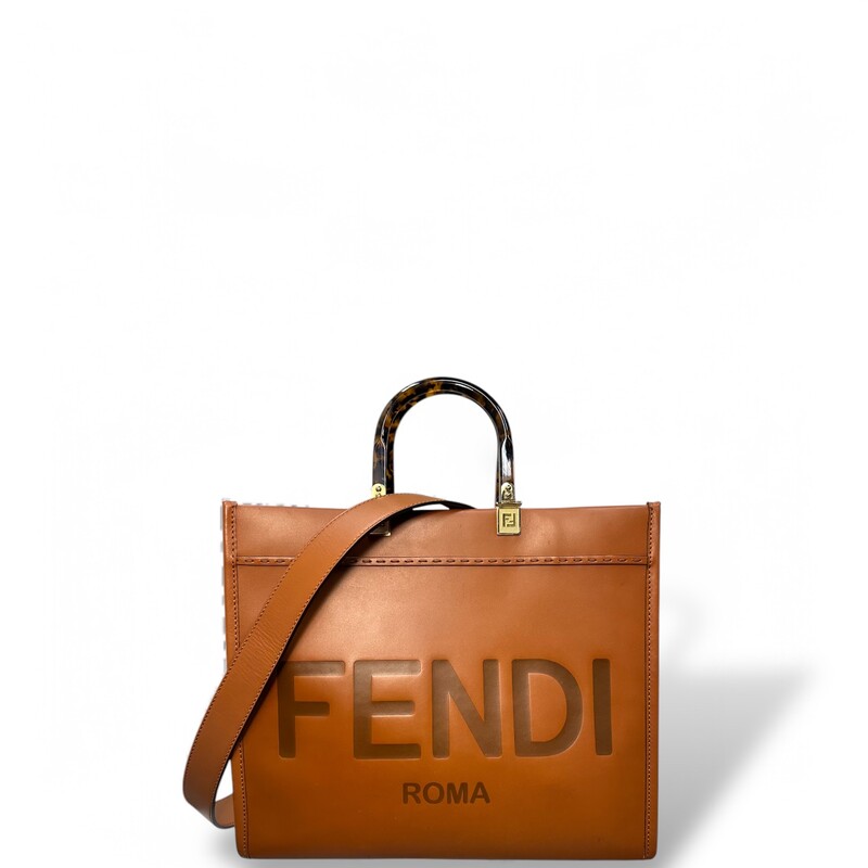 Fendi Sunshine Brown Tote Medium

Code: 8BH336 ABVL 218 12085

Dimensions:
Height : 31 cm
Depth : 17 cm
Width : 35 cm
Weight : 1.2 kg
Strap length (min) : 90 cm
Strap length (max) : 90 cm
Shoulder strap drop : 40 cm

In very good condition. Miner interior wear.

Comes with original box. No dust bag.