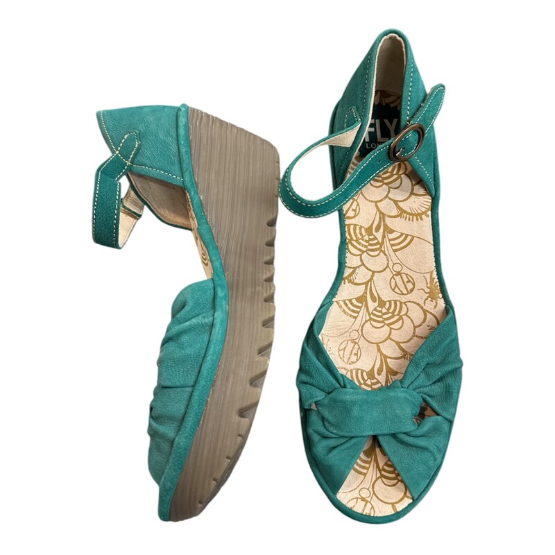 Fly London Size 40, Green, Size: 10