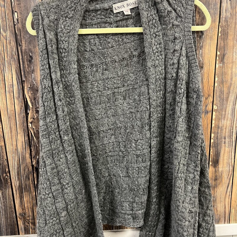 Long Gray Knox Rose Cardigan, Size: S/M