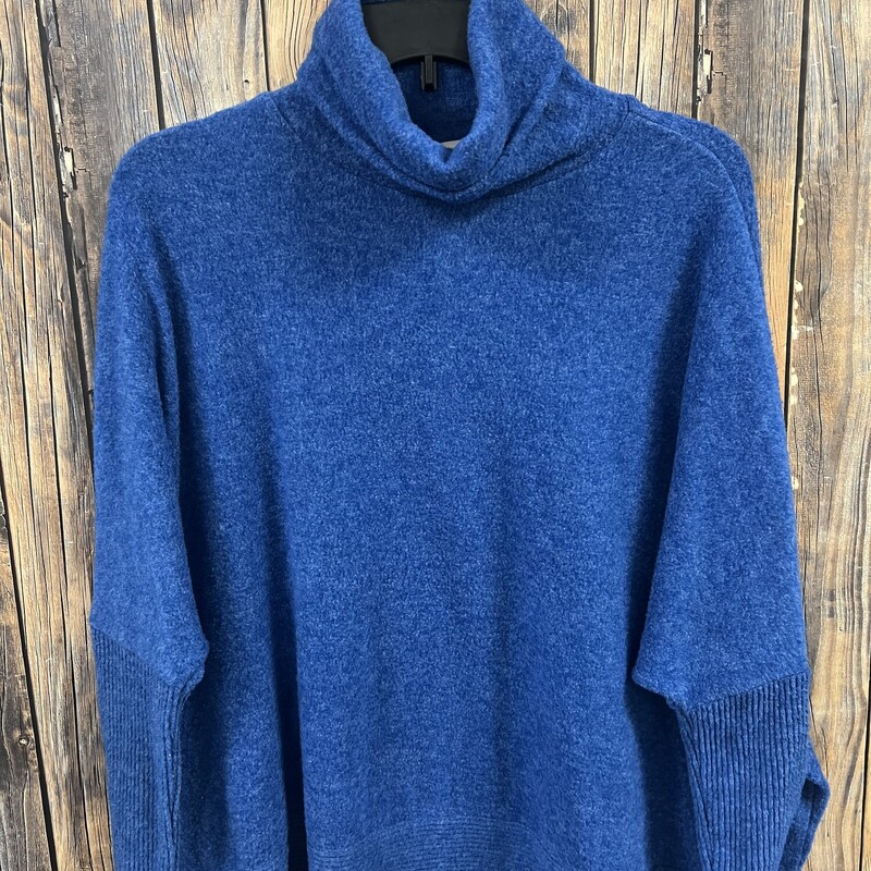 Blue Cowl Neck Sweater, Size: S/M