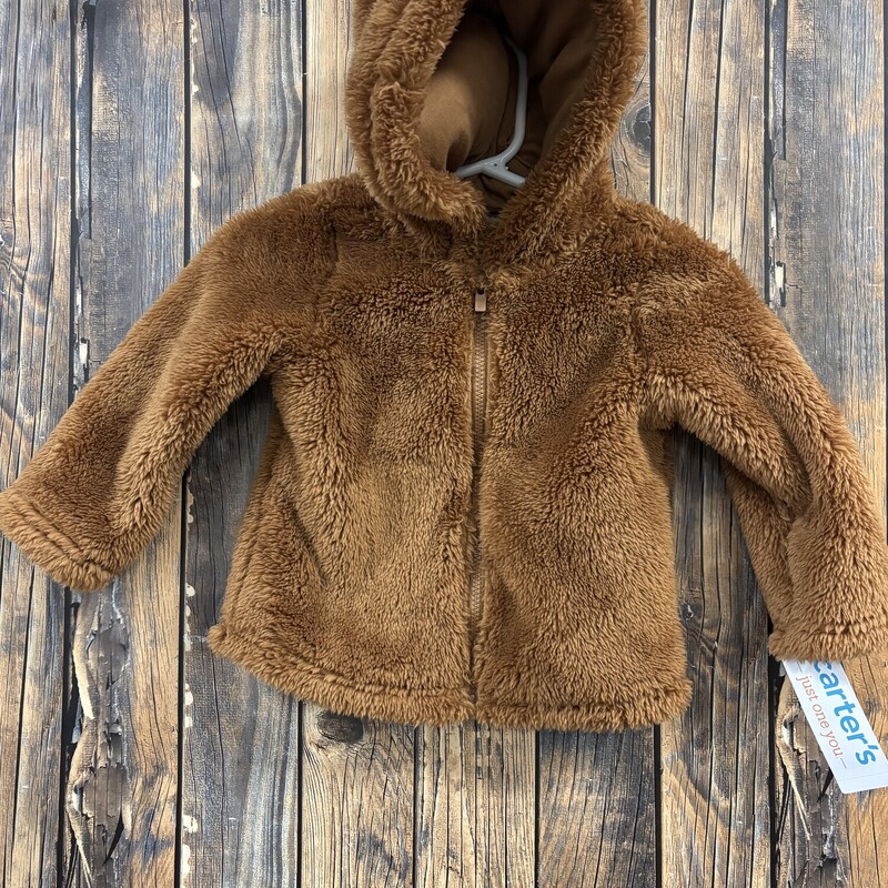 NWT Fuzzy Brown Jacket, Size: 9-12m