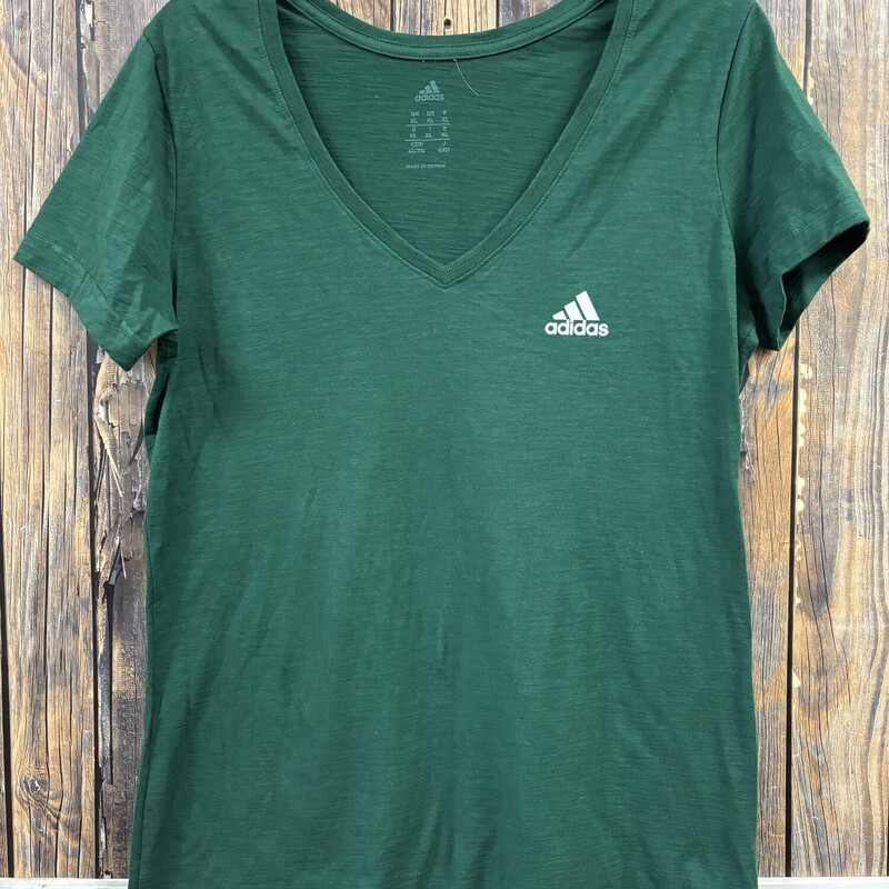 Green Adidas Vneck, Size: XL