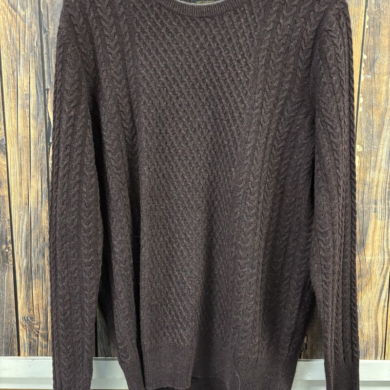 Brown Cashmere Sweater, Size: M