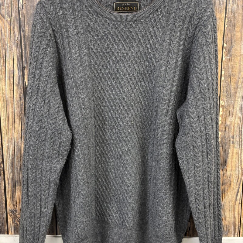 Gray Cashmere Sweater, Size: M