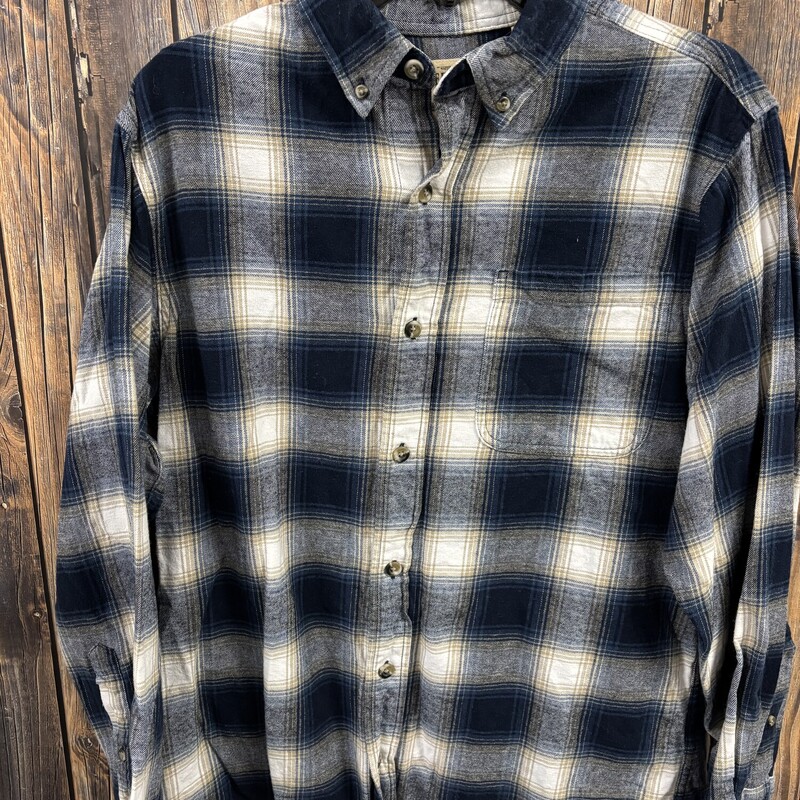 Blue Plaid Red Head Shirt, Size: M