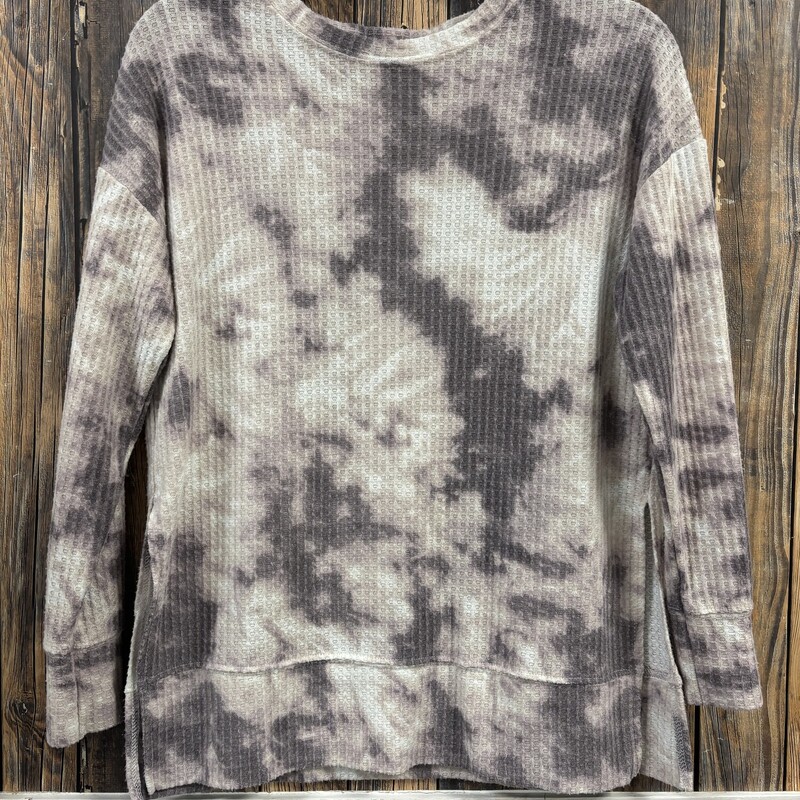 Purple White Tiedye Shirt, Size: XS